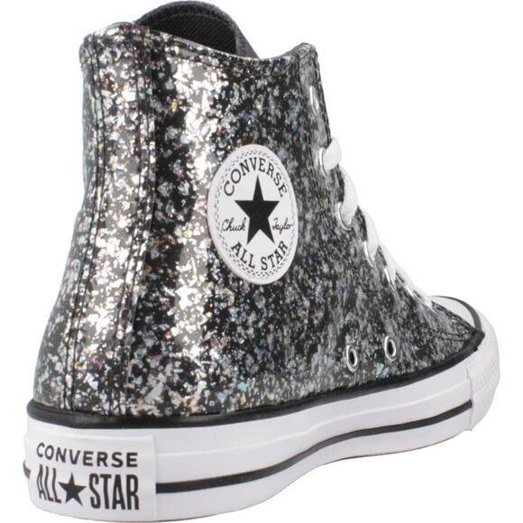 NWT Converse Unisex Big Kid Chuck Taylor All Star Glitter Sneaker, Black 6 US - Picture 5 of 7